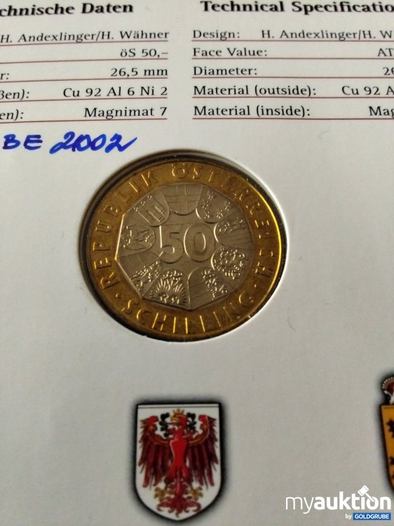 Artikel Nr. 396873 Artikel Nr. 396873: 50 Schilling Sammelmünze