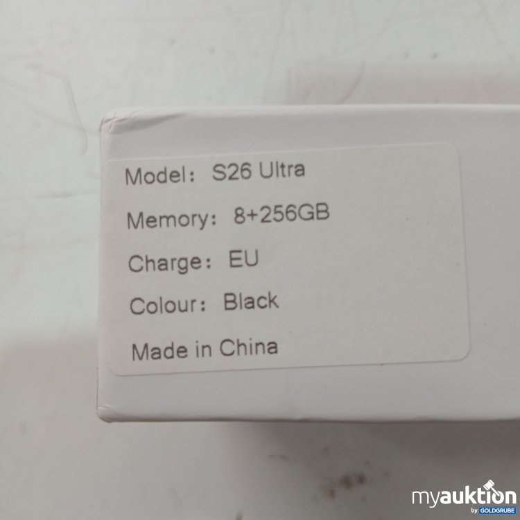 Artikel Nr. 445873 Artikel Nr. 445873: Diverses Smartphone S26 Ultra schwarz 8+256GB mit Hülle und Kopfhörer