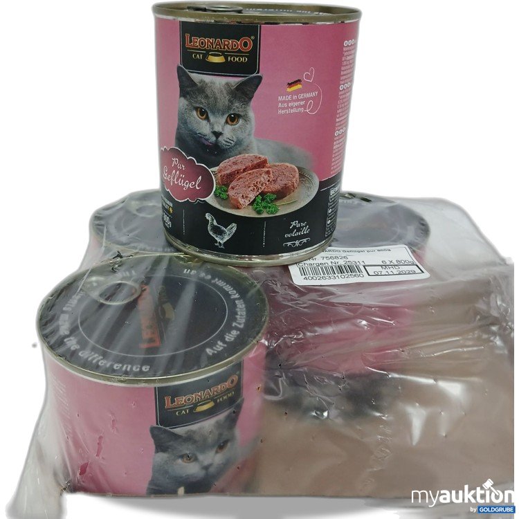 Artikel Nr. 889873: Leonardo Cat Food Pur Geflügel 800g 
