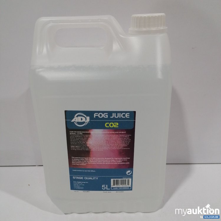Artikel Nr. 890873: Fog Juice CO2 Fluid for Smoke Machines 5L