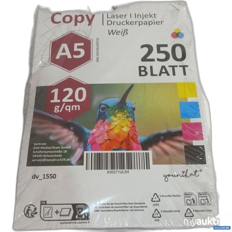 Artikel Nr. 919873: Copy Druckerpapier A5 250 Blatt