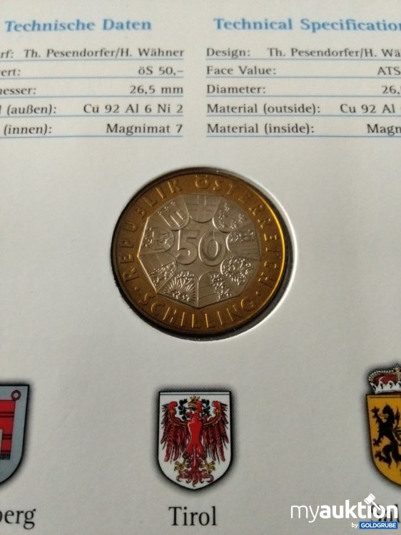 Artikel Nr. 396874 Artikel Nr. 396874: 50 Schilling Sammelmünze