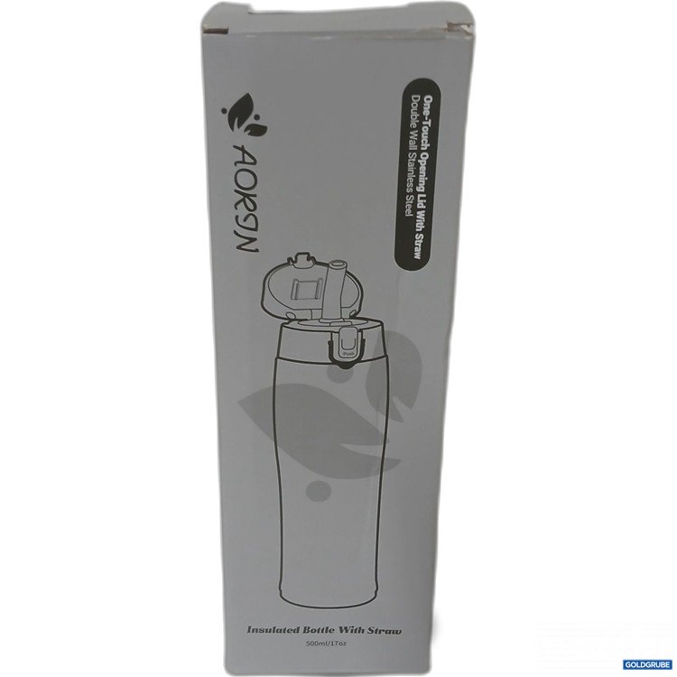 Artikel Nr. 917874: Aorjn Dark Green Insulated Bottle With Straw 500ml