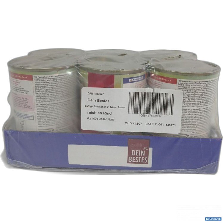 Artikel Nr. 973875 Artikel Nr. 973875: Dein Bestes Stückchen in feiner Sauce reich an Rind 6x400g Hundefutter