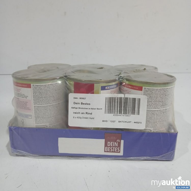 Artikel Nr. 973875 Artikel Nr. 973875: Dein Bestes Stückchen in feiner Sauce reich an Rind 6x400g Hundefutter