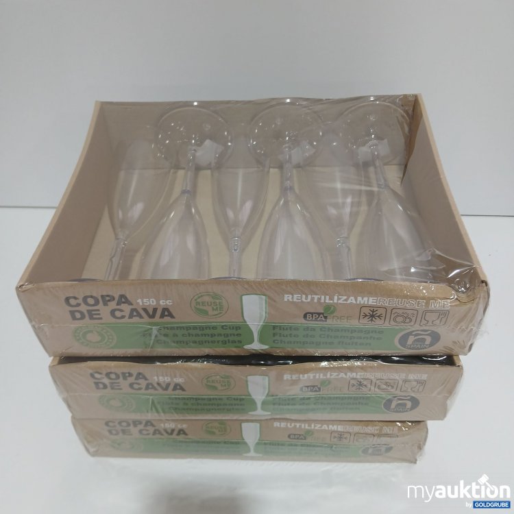 Artikel Nr. 398876 Artikel Nr. 398876: Copa de Cava Champagnerglas 3er Pack x6 Stück aus Plastik