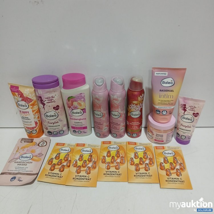 Artikel Nr. 470876 Artikel Nr. 470876: Diverse Balea Produkte 1x Shampoo, 2x Duschgel, 3x Deodorant Spray, Handcreme, Rasiergel und Rasierbutter, Handschuhmaske, 5x Vitamin C Konzentrat