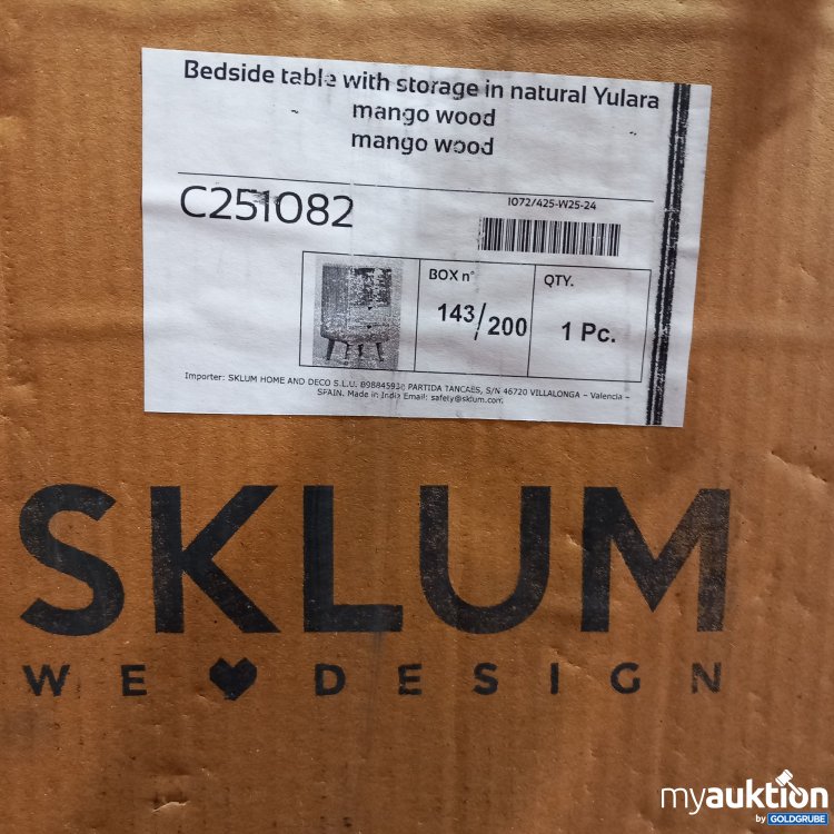 Artikel Nr. 825876 Artikel Nr. 825876: Skulm Beistelltisch Natural Yulara Mango Wood C251082, 45x30x25 cm