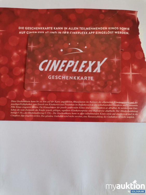 Artikel Nr. 845877 Artikel Nr. 845877: Cineplex Gutschein Wert 20 Euro