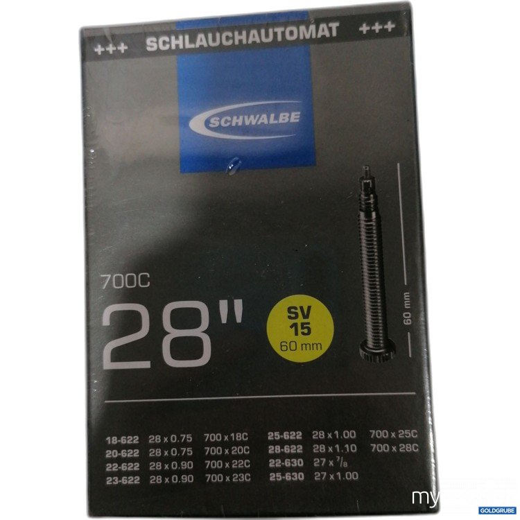 Artikel Nr. 890877: Schwalbe Schlauchautomat 700C 28" SV15 60mm