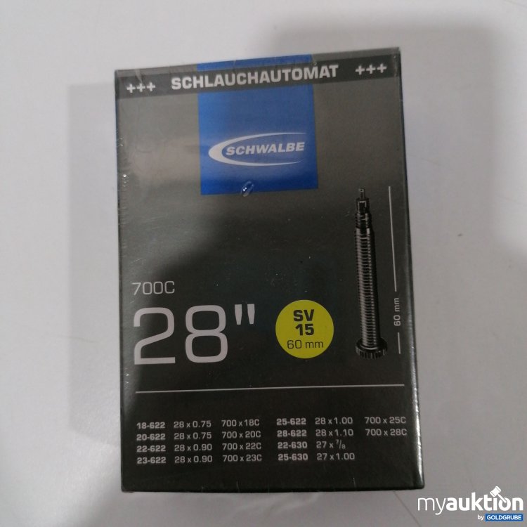 Artikel Nr. 890877: Schwalbe Schlauchautomat 700C 28" SV15 60mm
