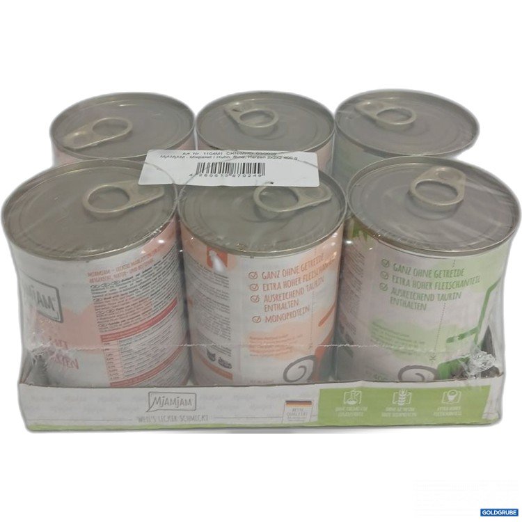 Artikel Nr. 973877: Mjamjam Katzenfutter Mixpaket Huhn, Rind, Herzen 6x400 g