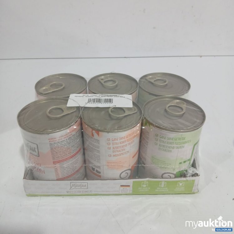 Artikel Nr. 973877: Mjamjam Katzenfutter Mixpaket Huhn, Rind, Herzen 6x400 g