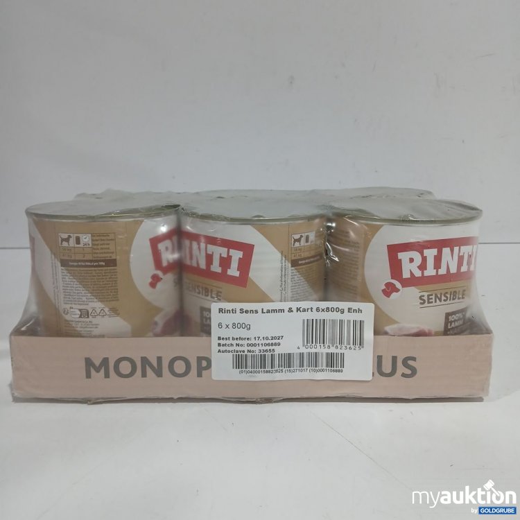 Artikel Nr. 952878 Artikel Nr. 952878: Rinti Sensible Lamm & Kartoffel 6x800 g