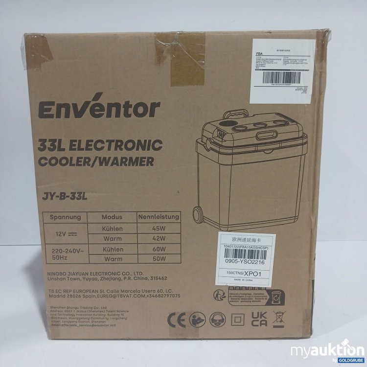 Artikel Nr. 978878 Artikel Nr. 978878: Envéntor 33L Electronic Cooler/Warmer JY-B-33L