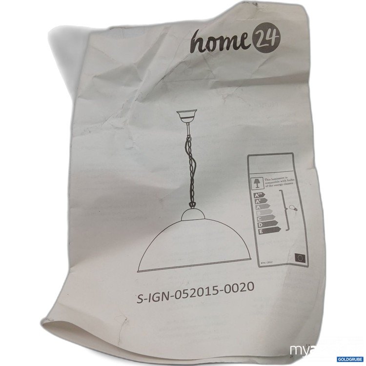 Artikel Nr. 957879: Home 24 Hängelampe S-IGN-052015-0020 Schwarz innen Gold  