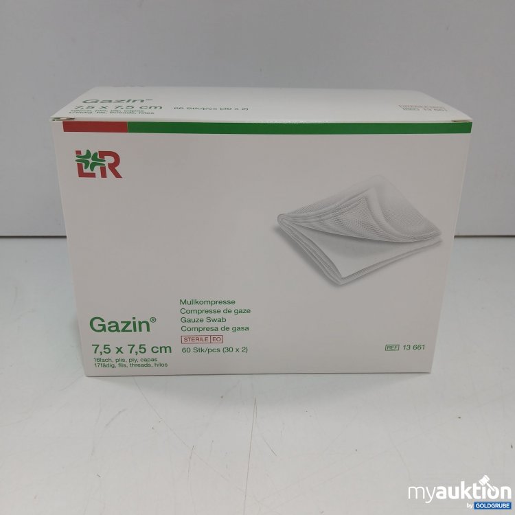 Artikel Nr. 980879 Artikel Nr. 980879: LR Gazin 7,5x7,5cm Mullkompresse 60Stk
