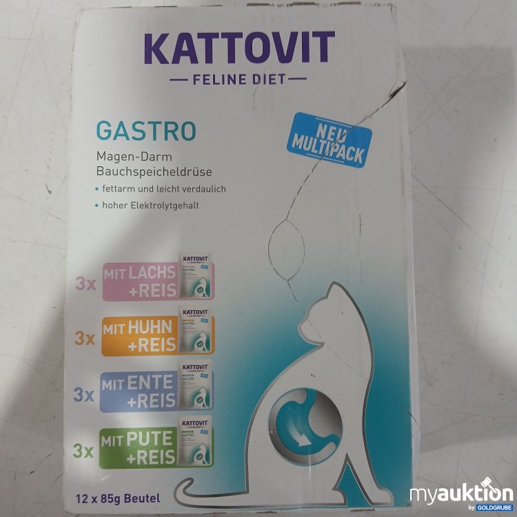 Artikel Nr. 991879: Kattovit Feline Diet Multipack 12×85 Lachs Huhn Ente Pute 