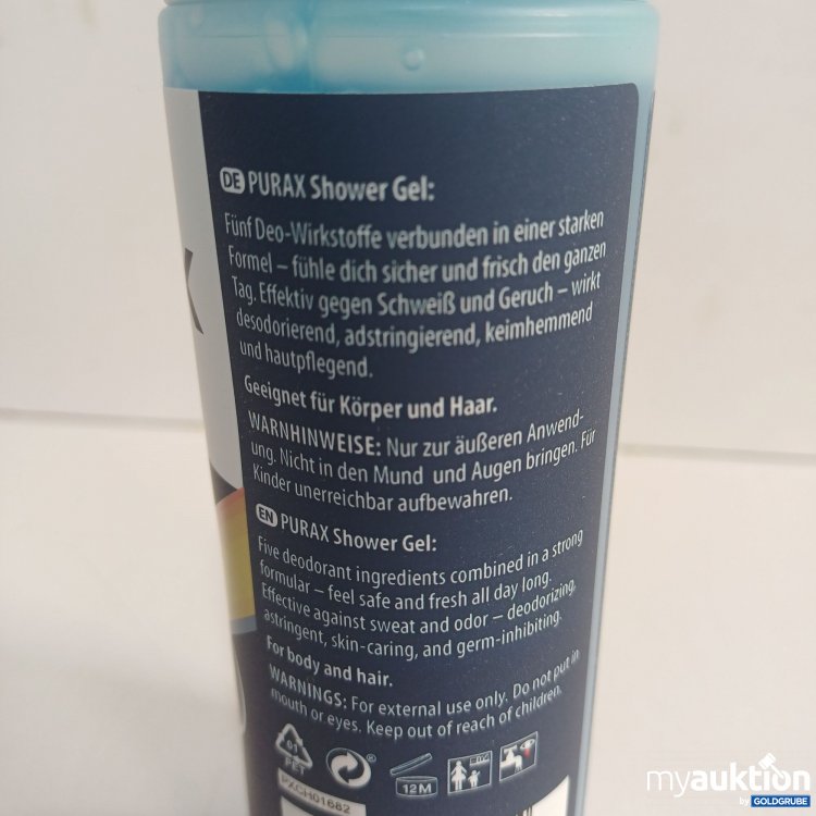 Artikel Nr. 981880 Artikel Nr. 981880: PURAX Deodorant Shower Gel, 200ml