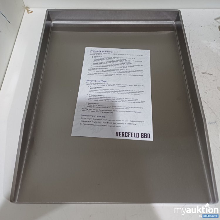 Artikel Nr. 986880 Artikel Nr. 986880: Bergfeld BBQ Premium Edelstahl Plancha 40x30cm