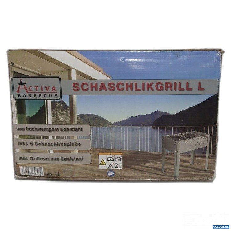 Artikel Nr. 478881 Artikel Nr. 478881: Activa Schaschlikgrill L Edelstahl mit 6 Spießen und Grillrost