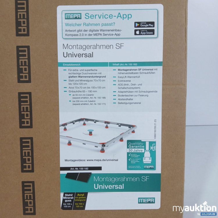 Artikel Nr. 516881 Artikel Nr. 516881: Mepa Montagerahmen SF Universal