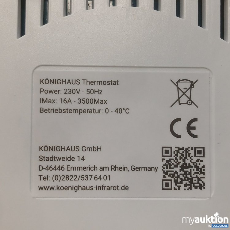 Artikel Nr. 524881: Könighaus Thermostat