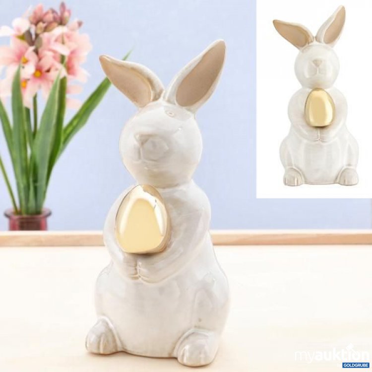 Artikel Nr. 922881: Hase mit goldenem Ei, mittel, ca.16cmH