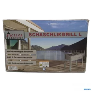Artikel Nr. 478881: Activa Schaschlikgrill L Edelstahl mit 6 Spießen und Grillrost