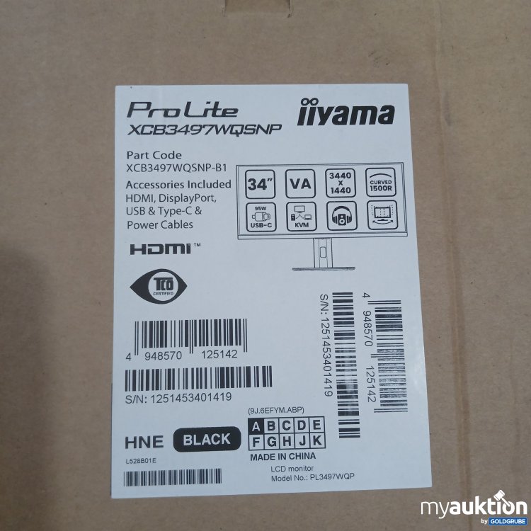Artikel Nr. 445882: Iiyama Desktop Monitor 34" ProLite XCB3497WQSNP 