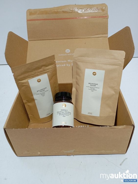 Artikel Nr. 465882: Sunday Natural Set Bio Hericium Pulver Shiitake Omega 3 Kapseln