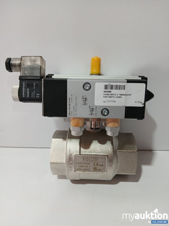 Artikel Nr. 516882 Artikel Nr. 516882: Omal Automation Kugelventil 2" Messing mit 5/2W-Ventil Kompl. 343098
