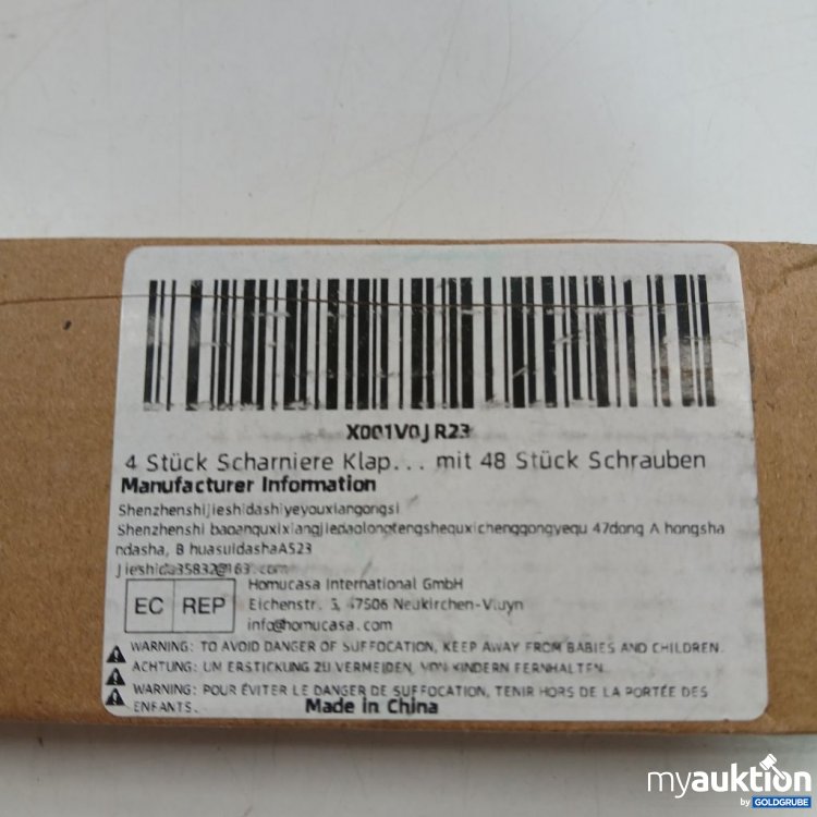Artikel Nr. 963882: Scharniere Klapp 4 Stück mit 48x Schrauben