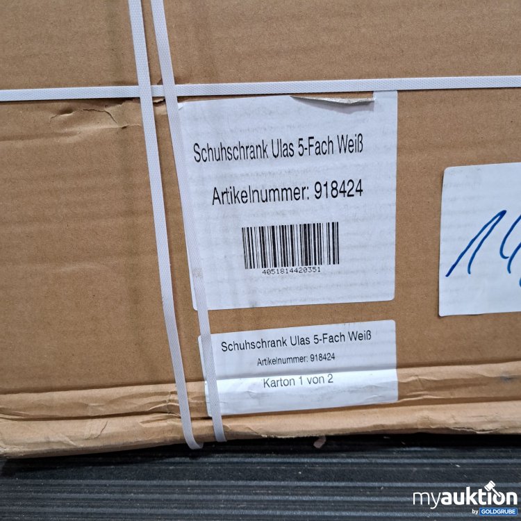 Artikel Nr. 435883 Artikel Nr. 435883: VCM Schuhschrank Ulas 5-Fach weiß 918424 Paket 1/2 - Set nicht vollständig