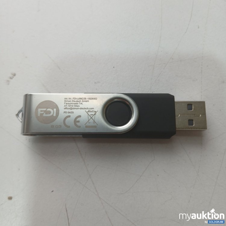 Artikel Nr. 445883: FDI USB-Stick Art.nr FDI-U0G2B  8GB