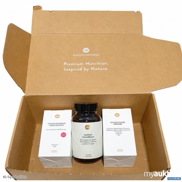 Artikel Nr. 465883: Sunday Natural Nahrungsergänzungsmittel Vitamin B Komplex, Chlorella, Phytocleanse
