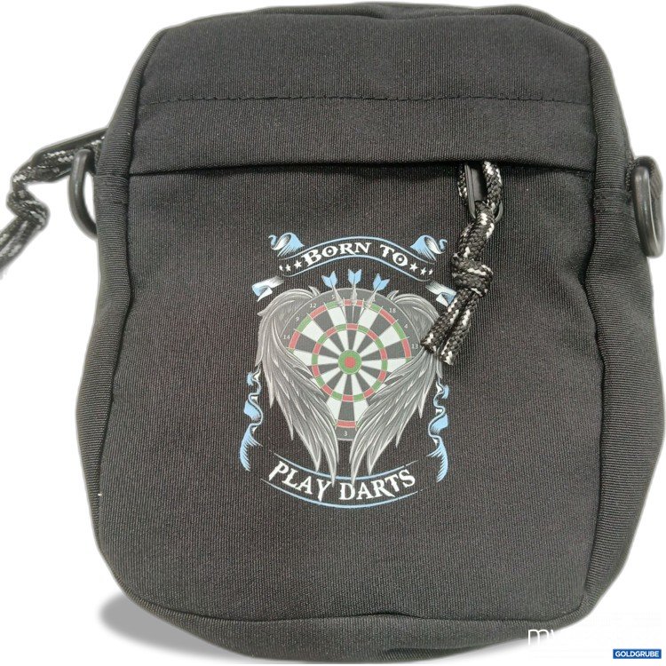 Artikel Nr. 957883: Überquerbare Dart-Themen-Tasche Schwarz ca 20x18cm 