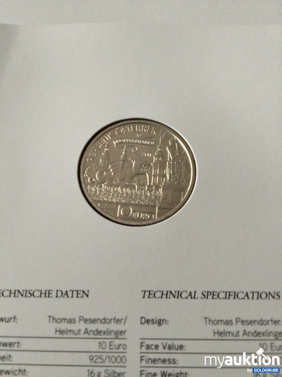 Artikel Nr. 396884 Artikel Nr. 396884: 10 Euro Silbermünze