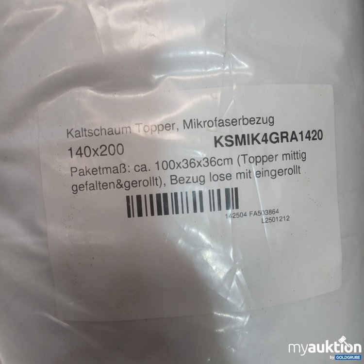 Artikel Nr. 524884 Artikel Nr. 524884: Kaltschaum Topper mit Mikrofaserbezug 140 x 200 cm KSMIK4GRA1420