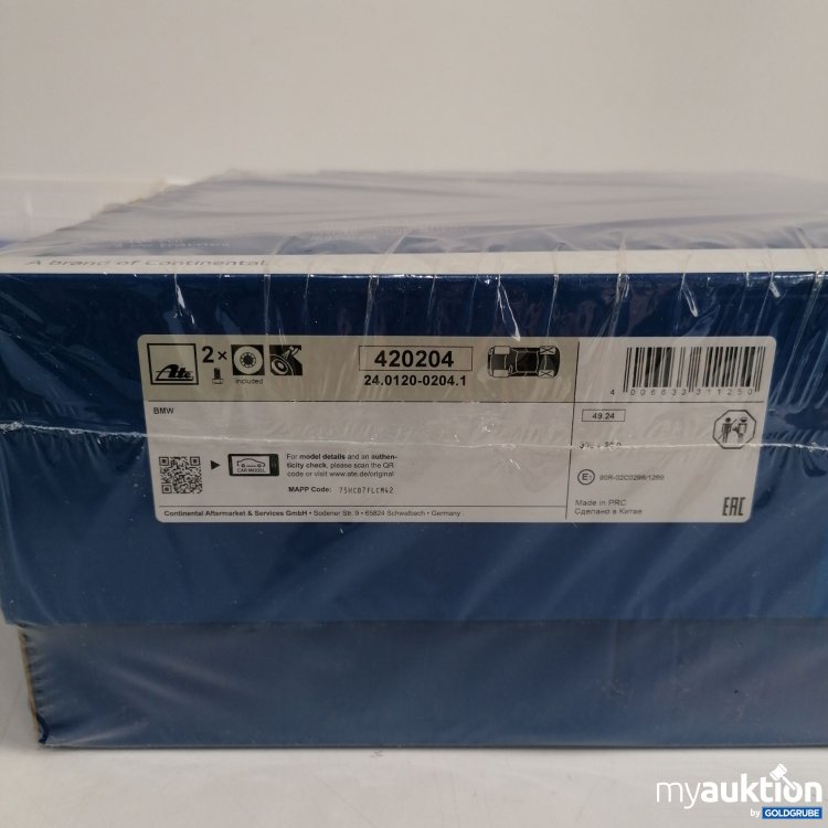 Artikel Nr. 834884: Ate Original Bremsscheiben BMW 420204