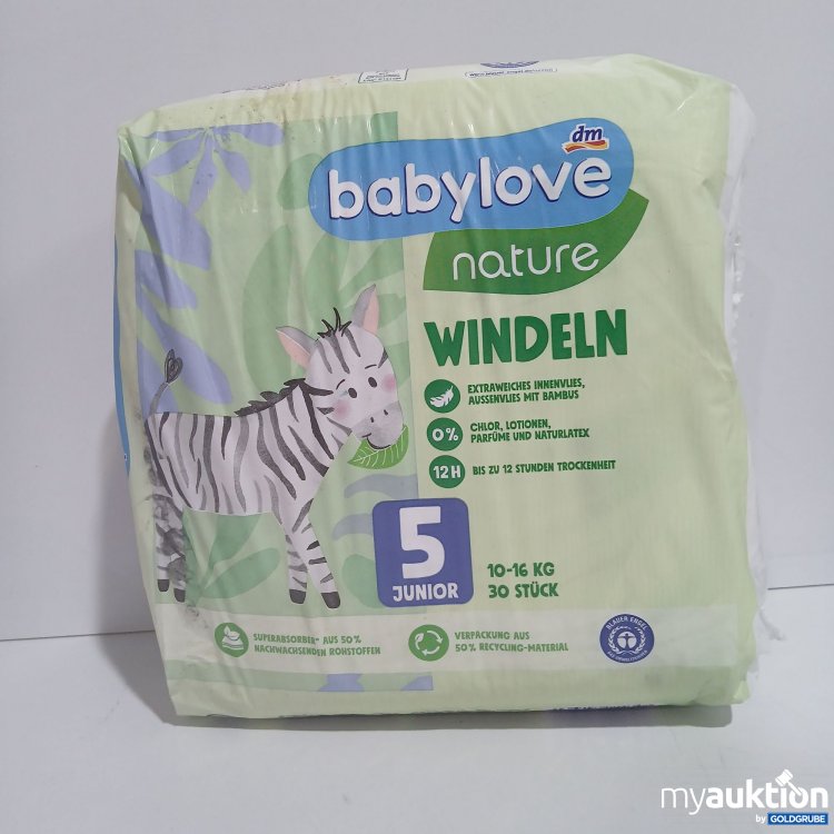 Artikel Nr. 840884 Artikel Nr. 840884: Babylove nature Windeln 5 Junior 10-16kg 30Stk