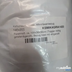 Auktion Kaltschaum Topper mit Mikrofaserbezug 140 x 200 cm KSMIK4GRA1420