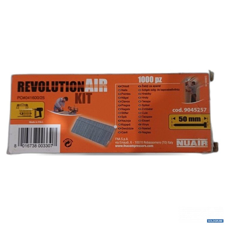Artikel Nr. 447885 Artikel Nr. 447885: NUAIR Nägel 50 mm Revolution Air Kit
1000stk