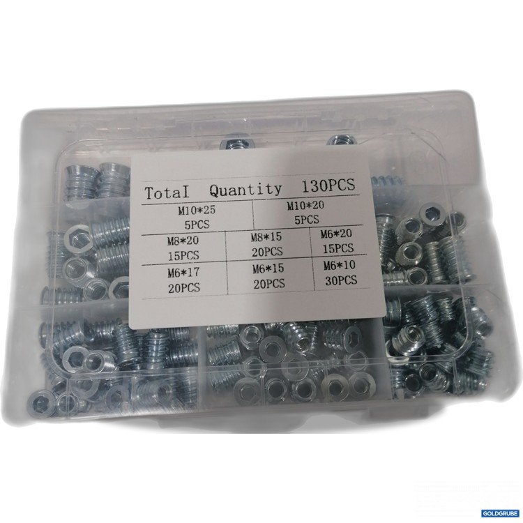 Artikel Nr. 881885: Einschraubmutter-Set 130Stk