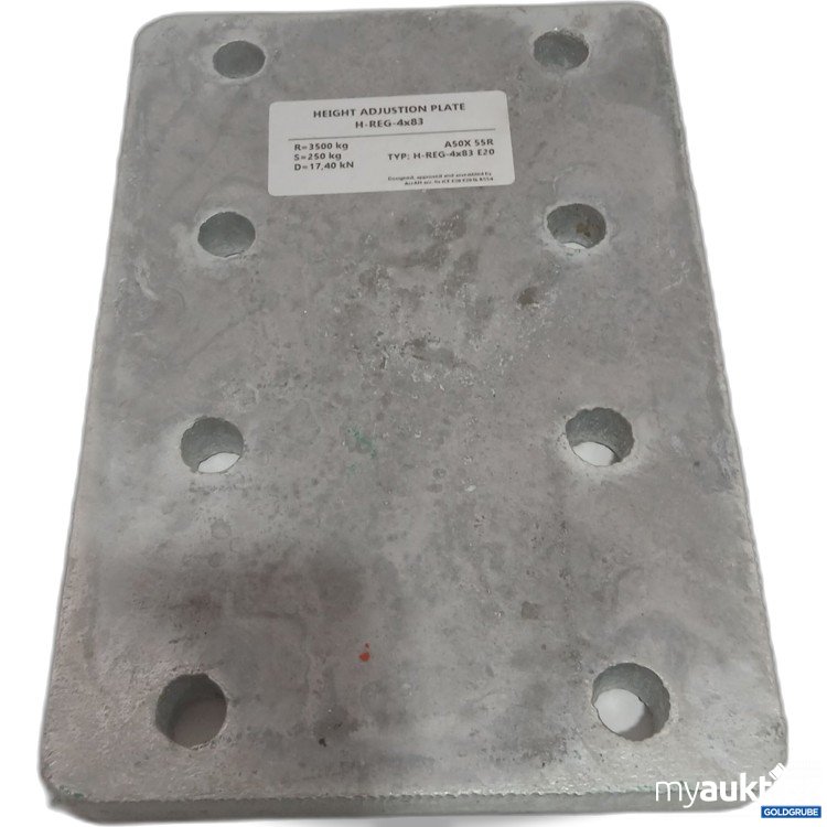 Artikel Nr. 882885: Height Adjustion Plate H-REG-4x83 
