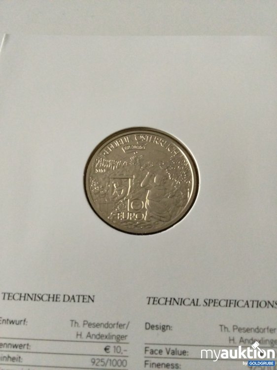 Artikel Nr. 396886 Artikel Nr. 396886: 10 Euro Silbermünze