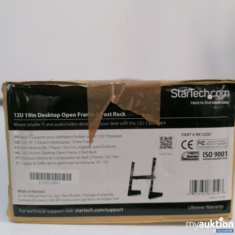 Artikel Nr. 438886: Star Tech 12U 19in Desktop Open Frame 2 Post Rack