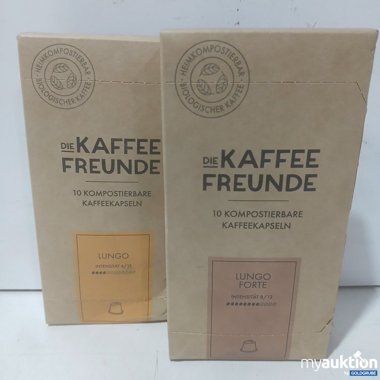 Artikel Nr. 471886: Die Kaffee Freunde 2 x 10 kompostierbare Kaffeekapseln Lungo + Lungo Forte