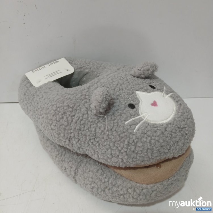 Artikel Nr. 524886: Slipper Socks Hausschuhe mit Katzenmotiv Größe unbekannt