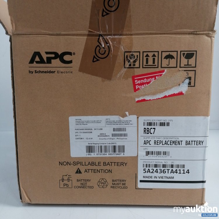 Artikel Nr. 834887: APC Schneider Replacement Battery 5A2436TA4114